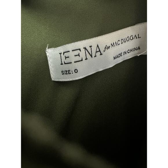 NWT Ieena For Mac Duggal Green One-Shoulder Draped Evening Gown Size 0 - Picture 8 of 9